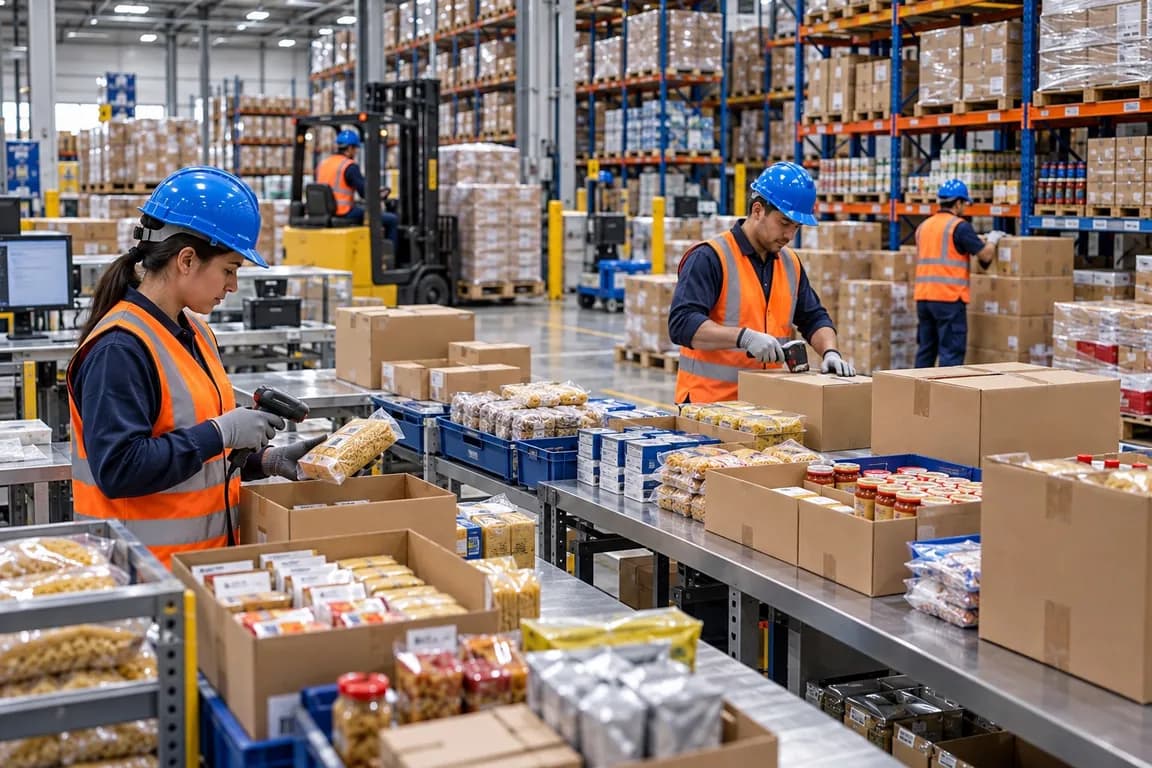 Preparación y despacho de pedidos de productos empacados