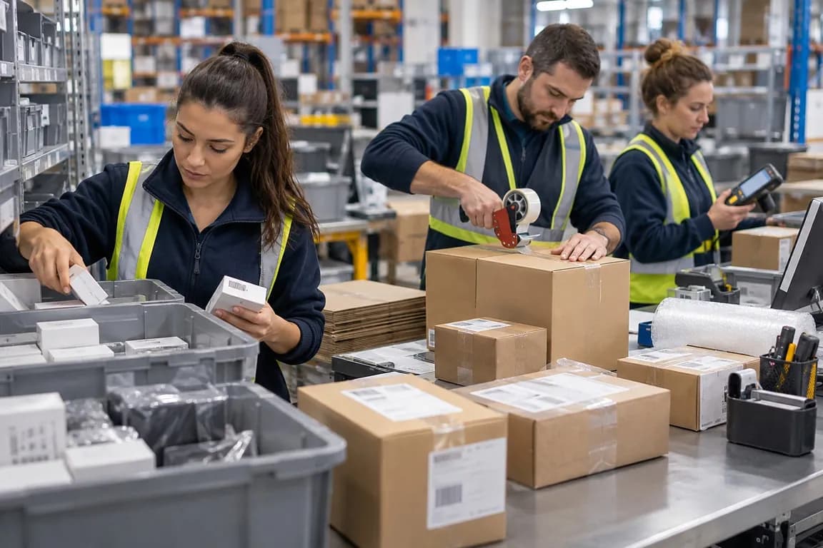 Preparación de pedidos en una operación de fulfillment